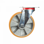 Rola pivotanta cu placa, poliuretan, 200 x 50 mm, 400 kg