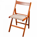 Scaun pliabil lemn Basic, cires-bej, sezut stofa, 79 x 42 cm