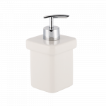 Dozator sapun lichid Romtatay Flat, ceramica, alb, 10 cm