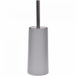 Perie WC MSV Slim, polipropilena/metal inoxidabil, gri, 10 x 22 cm