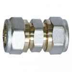 Racord egal pentru teava multistrat, alama, 16 x 16 mm