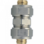 Racord egal pentru teava multistrat, alama, 20 x 20 mm
