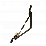 Suport cu agatatoare, 1 ghiveci M2, fier forjat, negru, 30 cm