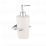 Dispenser sapun lichid Tatay Ronda, ceramica, alb, fixare perete, 13 cm