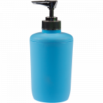 Dozator sapun lichid MSV, plastic, bleu, 5,5 x 5,5 x 15,5 cm