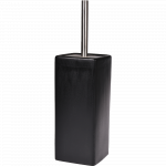 Perie WC MSV Nhale, ceramica, negru, 10.5 x 10.5 x 38 cm
