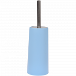 Perie WC MSV Slim, polipropilena/metal inoxidabil, bleu, 10 x 22 cm