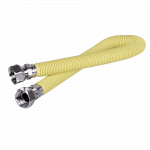 Racord de gaz Italflexigas, FF, inox, galben, flexibil, extensibil, 1/2 inch, 40 – 80 cm