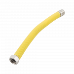 Racord gaz Crimel, inox, galben, FI-FE, 3/4, 30-60 cm