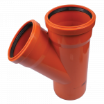 Ramificatie canalizare exterioara PVC Valplast, 45 grade, diametru 110 / 110 mm