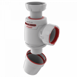 Sifon pentru bucatarie cu antivid Wirquin Neo, polipropilena, alb, 40 mm