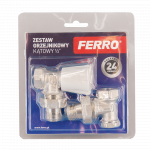 Set robinet radiator coltar Ferro ZGB02, 1/2 inch x 1/2 inch