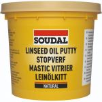 Chit de geamuri Soudal pentru fixare si izolare, brun natural, 1 kg