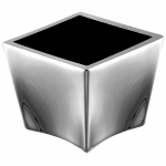 Buton cu insertie Arma BR 172, metal, 25 x 30 mm, crom - negru
