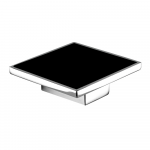 Buton cu insertie Arma BR 172, metal, 25 x 32 mm, crom - negru