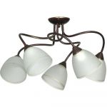 Lustra Daktyl 5, Aldex, 5 x E27, 60W, alb + maro, IP20