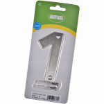 Numar usa/poarta 1 Fischer, inox, prindere suruburi, 10 mm