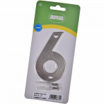 Numar usa/poarta 6 Fischer, inox, prindere suruburi, 10 mm