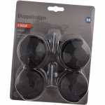 Roti dubla articulatie, placa de fixare, D 50 mm, SET 4 BUC