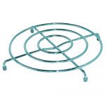 Suport pentru vase, rotund, fier, cromat, argintiu, 23 x 2.5 cm