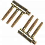Balama cilindrica cu trei tije, D 16 mm, H 46 mm, finisaj zincat galben, 2 buc