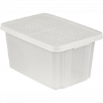 Cutie depozitare cu capac, Essentials, transparent, 45 L