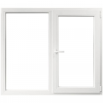 Fereastra PVC, 5 camere, deschidere dreapta oscilobatant, alb, 146 x 116 cm