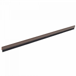 Prag izolator Geko Aluflex, aluminiu + PVC, perie nylon, maro