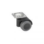 Roata container, placa de fixare, D: 35 mm, gri