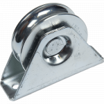 Rola aplicata cu rulment profil semicerc Comunello, otel zincat, rulment 7.5 mm, 78 mm