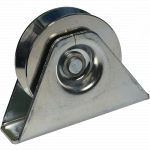 Rola aplicata cu rulment profil semicerc Comunello, otel zincat, rulment 9.5 mm, 78 mm