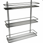 Suport cani si pahare, fier cromat, 40,3 x 11,5 x 47 cm, 3 etaje