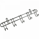 Suport ustensile, fier cromat, 36 x 3,5 x 8 cm, 5 agatatori