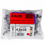 Surub autoforant cu varf redus si saiba EPDM pentru tabla, otel, 4,8 x 35 mm, 50 BUC, RAL 8017