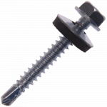 Surub cu saiba, cap hexagonal si varf redus, otel zincat, 4,8 x 25 mm, 50 buc