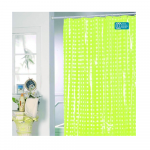 Perdea de dus cu buline MSV, PVC, verde, 180 x 200 cm