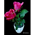 Aranjament floral ghiveci decorativ engros 28 cm roz închis
