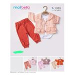 Compleu Engros pentru bebelusi, 3 piese, cu model imprimat