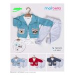 Compleu Engros pentru bebelusi, 3 piese, cu model imprimat