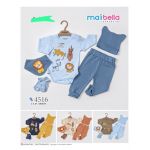 Compleu Engros pentru bebelusi, 5 piese, cu model imprimat