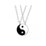 Set 2 lantisoare ying yang arginti