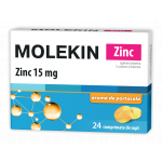 ZDROVIT MOLEKIN ZN 15MG PORTOCALE 24 COMPRIMATE DE SUPT