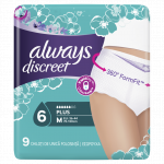 ALWAYS DISCREET PANTS 6 PLUS  X 9BUC