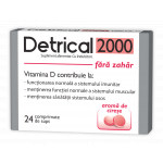 ZDROVIT DETRICAL D3 2000UI CIRESE FARA ZAHAR 24 COMPRIMATE.DE SUPT