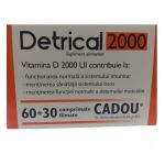 ZDROVIT DETRICAL D3 2000UI X 60 + 30 COMPRIMATE FILMATE CADOU