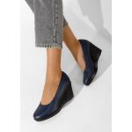 Pantofi cu platforma navy Zolia