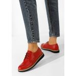 Pantofi derby piele Casilas rosii