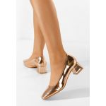Pantofi cu toc mic Arola V2 champagne