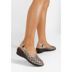 Pantofi slingback Colmania argintii