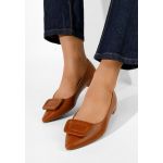 Balerini cu toc mic Esthera camel